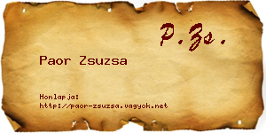 Paor Zsuzsa névjegykártya